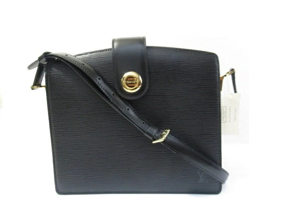 LOUIS VUITTON Capucines Shoulder Bag Epi Leather Noir Black